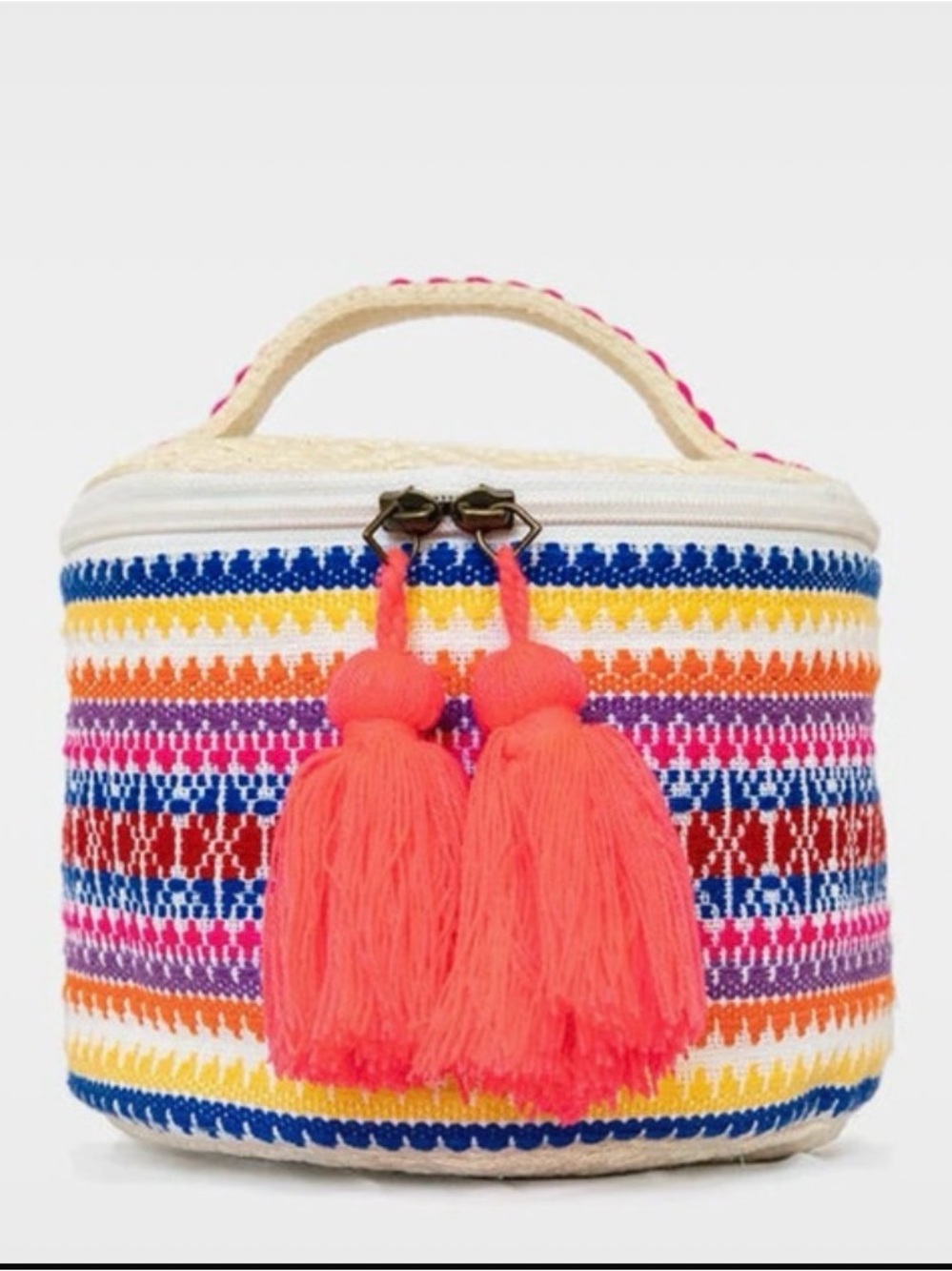 Jen & Co. Naya Round Cotton bag with tassel zip